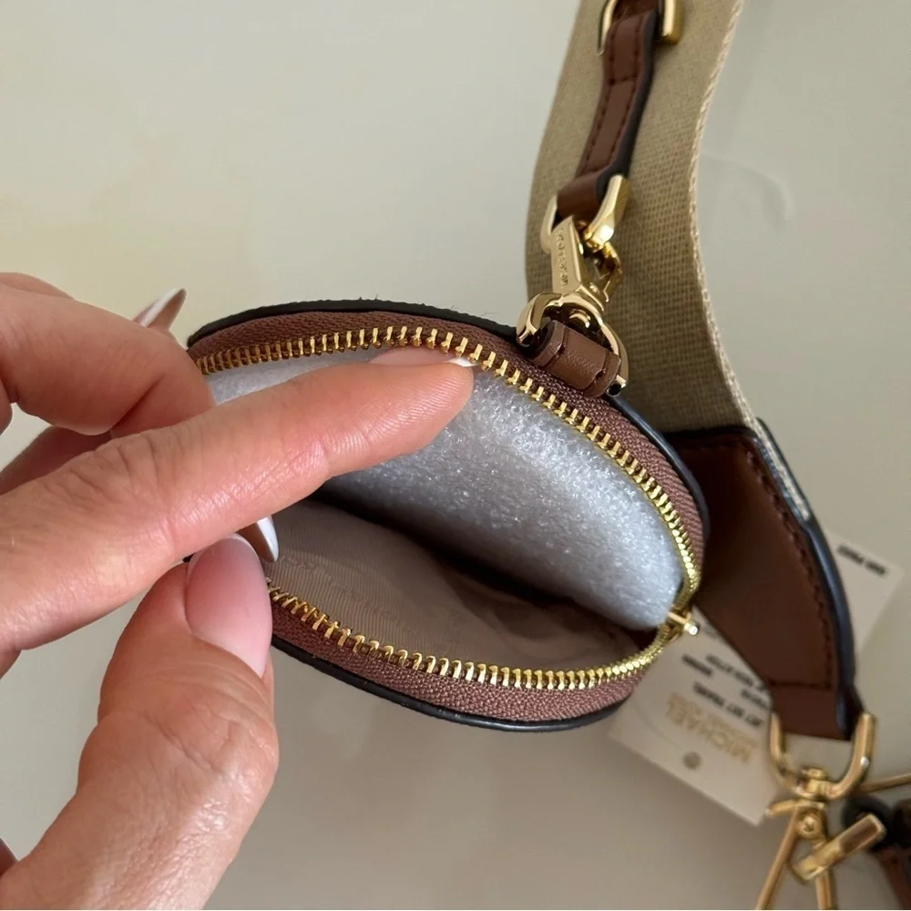 NWT! Michael Kors Jet Set Logo Crossbody Bag, Brown